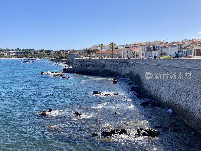 法国- Côte d 'Azur - Antibes -老城和大海